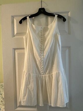 NWT Mirror Palais Mini Booth Flared Eyelet Dress White Size M